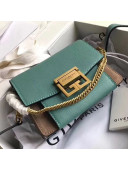 Givenchy Mini GV3 Bag in Grained and Suede Leather Green 2018