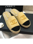 Chanel Denim Espadrilles Mules G37482 Yellow 2021