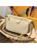 Louis Vuitton Gaint Monogram Leather Triple Shoulder Bag M80447 Cream White 2021