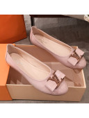 Louis Vuitton Patent Leather LV Bow Flat Ballerina Pink 2020