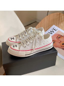 Chanel x Converse Canvas Pearl Allover Low-top Sneakers White/Red 2021