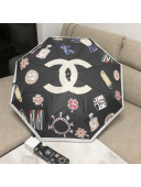 Chanel CC Print Umbrella Black 2021 11
