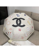 Chanel CC Print Umbrella Apricot 2021 12