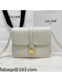 Celine Medium Tabou Shoulder Bag in Smooth Calfskin White 2021 196583