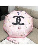 Chanel CC Print Umbrella Pink 2021 13