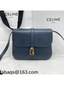 Celine Medium Tabou Shoulder Bag in Smooth Calfskin Navy Blue 2021 196583