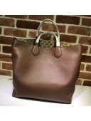 Gucci Leather Tote Bag 370823 Brown 2021
