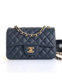 Chanel Caviar Calfskin Mini Classic Flap Bag 1116 Navy (Gold-Tone Hardware)