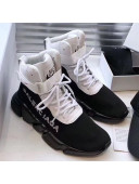 Balenciaga Triple S x Nike Stretch Knit High-top Lace-up Sneakers Black/White 2019 (For Women and Men