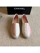 Chanel Patchwork Leather Espadrilles White/Pink 2022