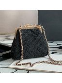 Chanel Tweed Clutch with Chain AP1555 Black 2021