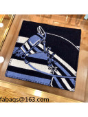 Hermes Wool Pillow 50x50cm Blue 2021 110213