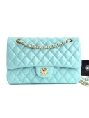 Chanel Caviar Calfskin Medium Classic Flap Bag 1112 Pale Blue (Gold-Tone Hardware)