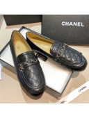 Chanel Lambskin Loafers G37312 Black 2021
