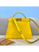 Fendi Peekaboo ISeeU Medium Bag in Yellow Leather 2020