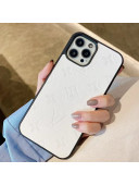 Louis Vuitton Monogram Leather iPhone Case White 2021