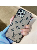 Louis Vuitton Monogram Leather iPhone Case Grey 2021