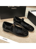 Chanel Patent Leather Mary Janes Flats G36482 Black 2020