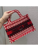 Dior Dioramour Book Tote Mini Bag in Red Dotted Canvas 2020