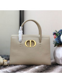 Dior Large St Honore Tote Bag in Beige Grained Calfskin 2020