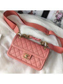 Chanel Grained Calfskin Sunset On The Sea Small Flap Bag AS0061 Pink 2019