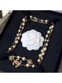 Chanel Pearl CC Long Necklace Multicolor 2019