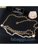 Chanel Bow and Camellia Chain Belt AB4589 Black/Gold 2020
