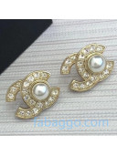 Chanel Pearl CC Stud Earrings 02 2020