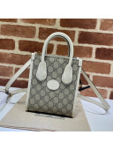 Gucci Canvas Mini tote Bag with Interlocking G 671623 White 2021