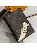 Louis Vuitton Monogram Eclipse Canvas Tearing Print Passport Cover M64411 2019