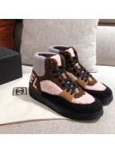 Chanel Shearling Wool Short Boots Brown/Black 03 2020