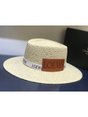 Loewe Straw Wide Brim Hat Cream White LO4 2021