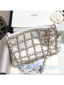 Chanel Lambskin Cover Clutch with Chain Cover AS1382 White 2020