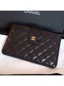 Chanel Calfskin Classic Pouch With Card Holder A81902 Black 2018