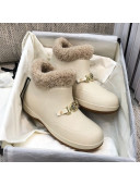 Gucci Wool Flat Short Boot with Horsebit White 2020