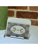Gucci Horsebit 1955 Card Case Wallet 658549 White 2021