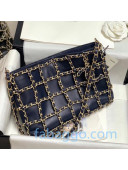 Chanel Lambskin Cover Clutch with Chain Cover AS1382 Blue 2020