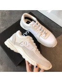 Chanel Suede Calfskin Sneakers G34360 White 2019