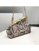 Fendi First Small Snakeskin Leather Bag Grey 2021 80018M