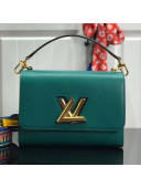 Louis Vuitton Twist MM Epi Leather Top Handle Bag M50282 Green/Blue 2019