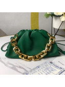 Bottega Veneta Small The Chain Pouch Clutch Bag With Square Ring Chain Green 2020
