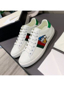 Gucci x Disney Ace Leather Donald Duck Sneaker White/Green 2020 (For Women and Men)