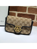 Gucci GG Marmont Canvas Super Mini Bag 574969 Beige/Black 2019