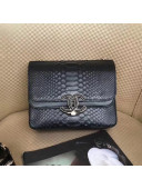Chanel Python & Lambskin Small Flap Bag A57277 Black 2018
