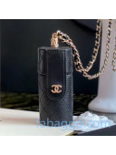 Chanel Quilted Leather Lipstick Case Clutc with Chain AP1572 Black 2020