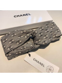 Chanel CC Logos Stamp Headband Gray 2019