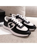 Chanel CC Mesh Leather Sneakers Black 2021