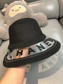 Chanel Straw Bucket Hat Black C44 2021
