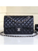 Chanel Quilting Pearl Caviar Calfskin Medium Classic Double Flap Bag Black 2018