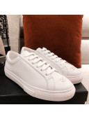 Chanel Matte CC Charm Leather Sneakers White 2021